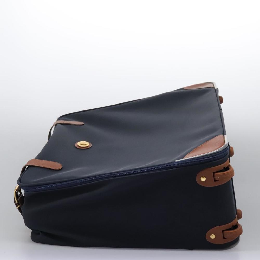 Burberrys Travel Case Boston Bag PVC Navy Brown Auth ti2922 - Picture 3 of 16